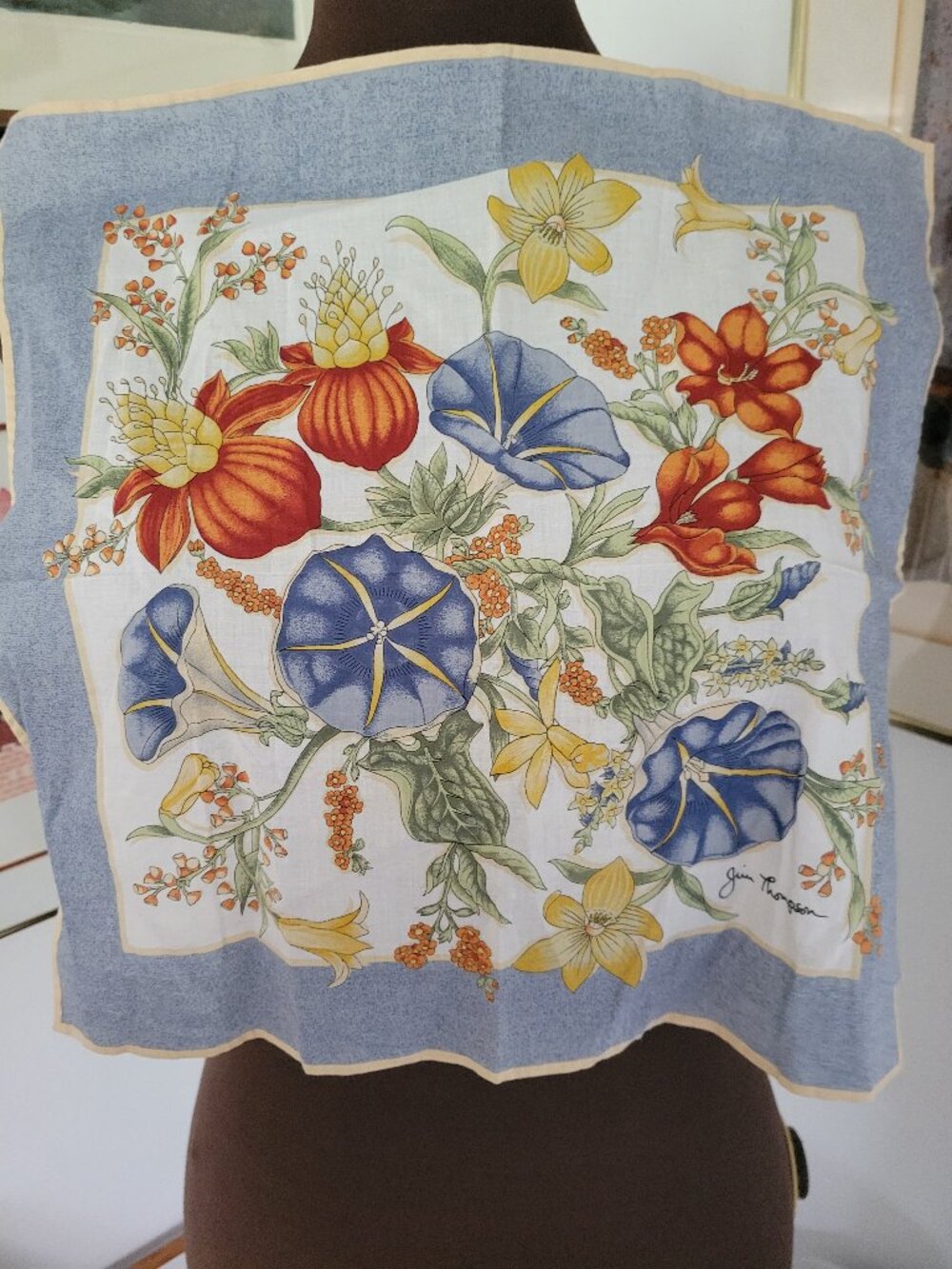 Jim Thompson 100% Cotton Vintage Print Bandana Scarf